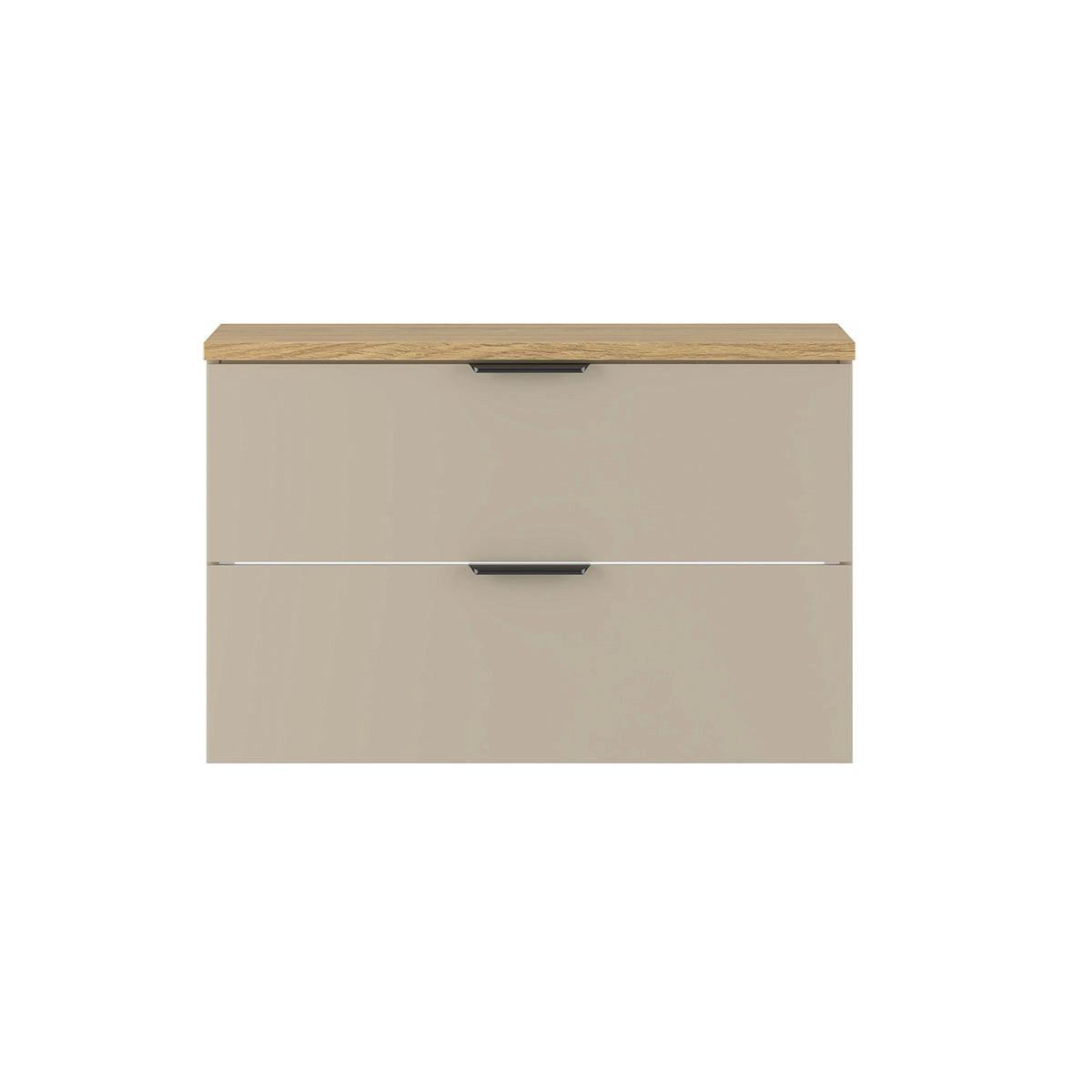 WASCHTISCHUNTERSCHRANK 80.6cm Astrid Kaschmir und Holz - Beige, Holzwerkstoff (80.6/52.2/46.5cm) - Petits-meubles