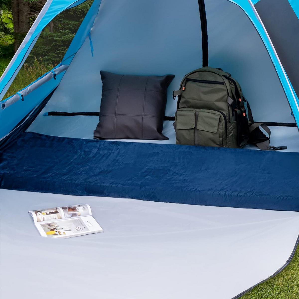 CAMPING MATTRESS Schwarz - Schwarz, Textil - COSTWAY