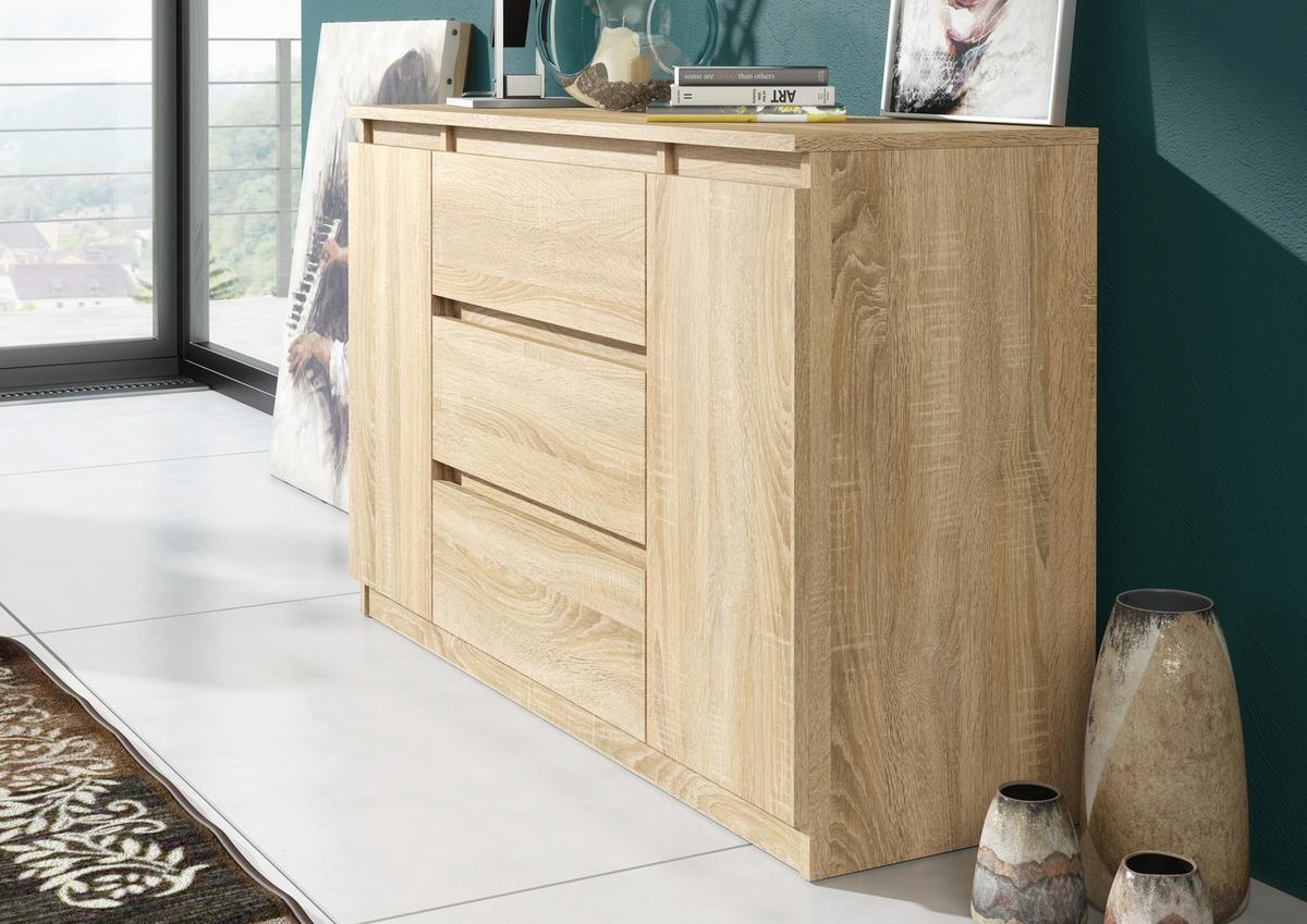 KOMMODE Sonoma 120/79/39 - Sonoma Eiche, Holzwerkstoff (120/79/39cm) - RAUMHIRSCH FURNITURE