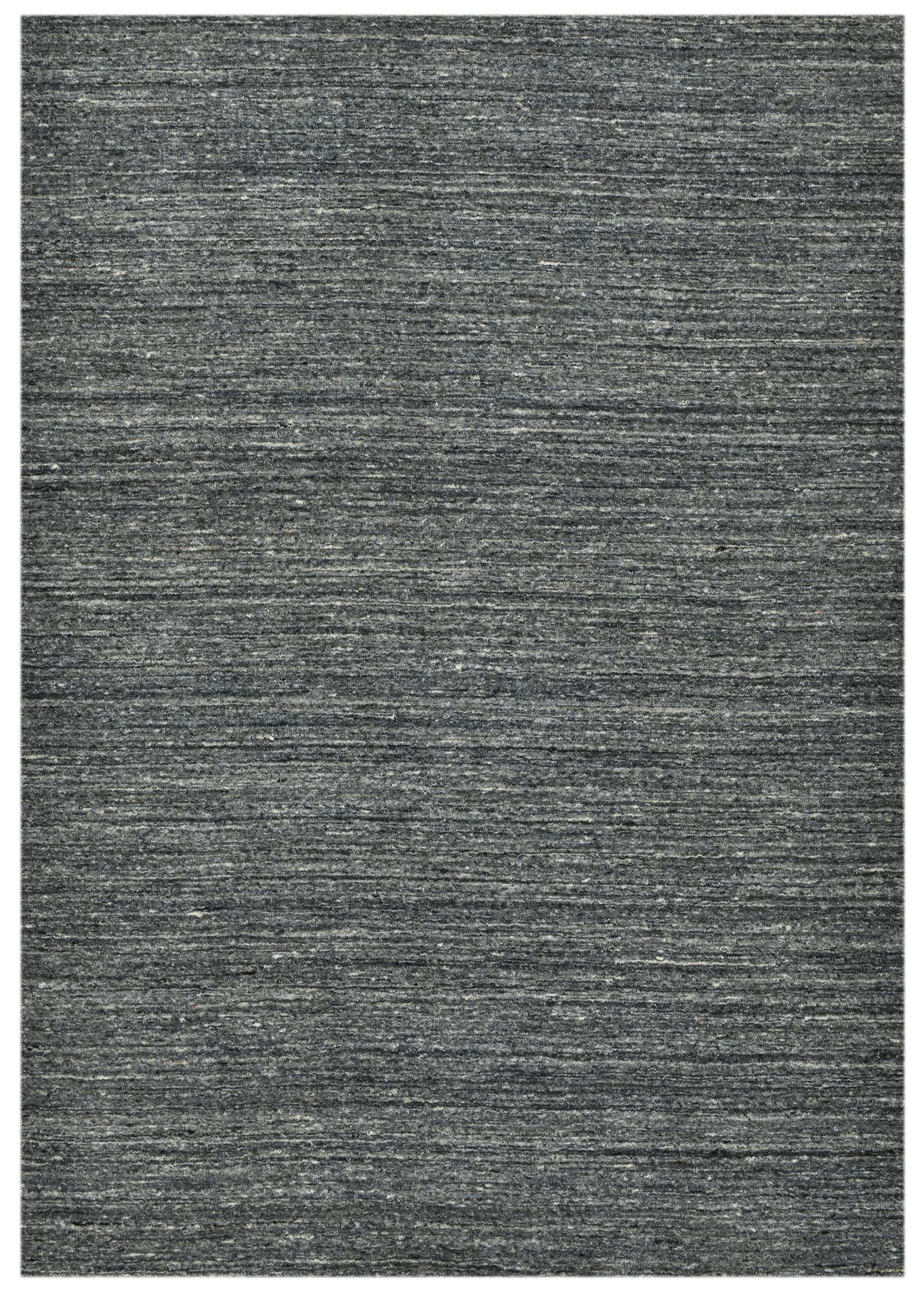 HANDWEBTEPPICH Pure 190x290 cm - Anthrazit, Textil (190/290cm) - THEKO