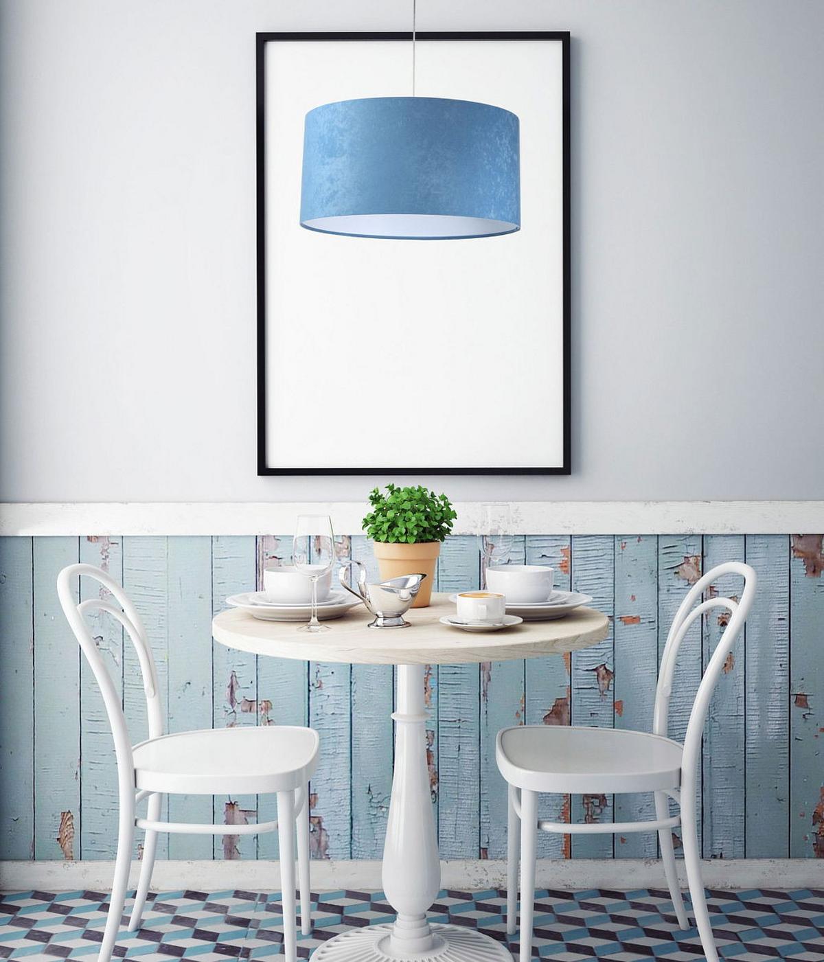 HÄNGELEUCHTE Blau 30/20 cm - Blau/Weiß, Kunststoff (30/0.45/20cm) - ONZENO