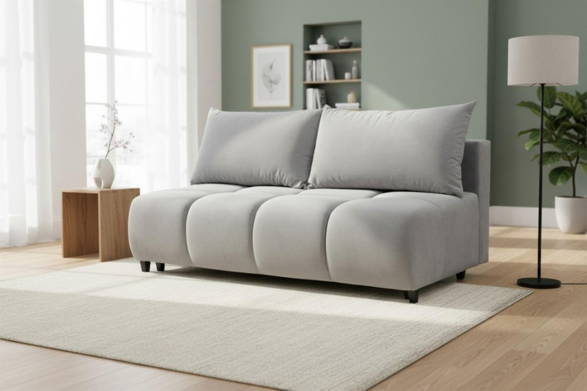 SCHLAFSOFA Xenio Mit Schlaffunktion - Grau, Holzwerkstoff/Textil (196/103/100cm) - Fun Möbel