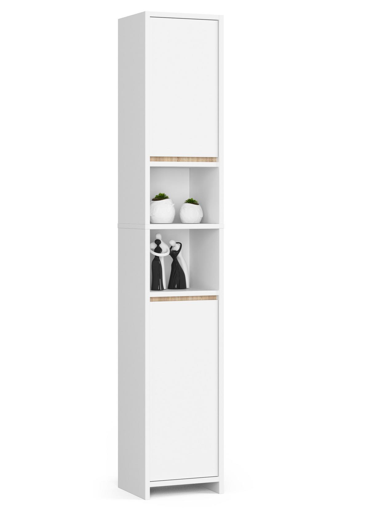 HOCHSCHRÄNKE Weiß 180/32/28 - Weiß, Holzwerkstoff (32/180/28cm) - RAUMHIRSCH FURNITURE