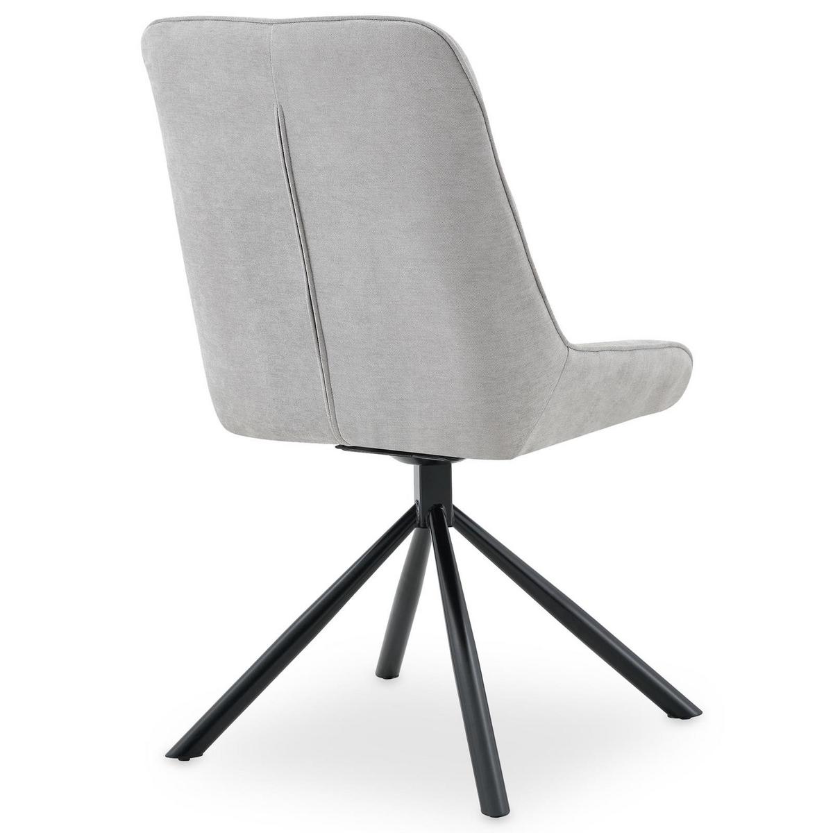 ESSZIMMERSTÜHLE LIBRA 2er-Set grau - Grau, Textil (50/90/60cm) - IDIMEX