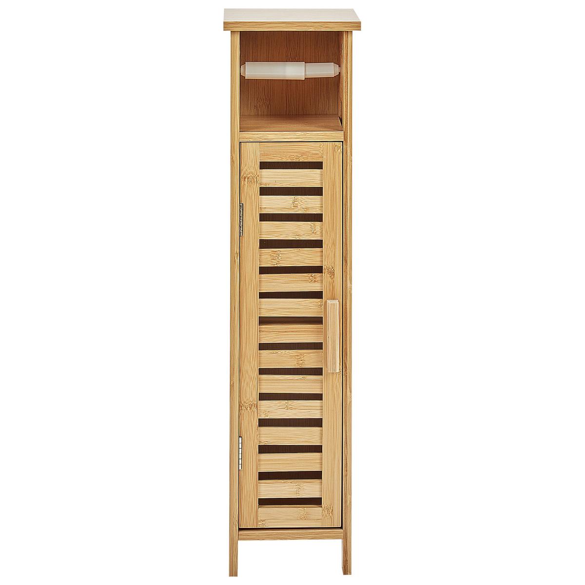 TOILETTENPAPIER-SCHRANK Hellbraun Olathe - Braun, Holz (18/72/17cm) - Beliani