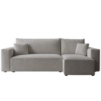 ECKSOFA Adara Mit Schlaffunktion - Grau, Holzwerkstoff/Textil (145/244cm) - Fun Möbel