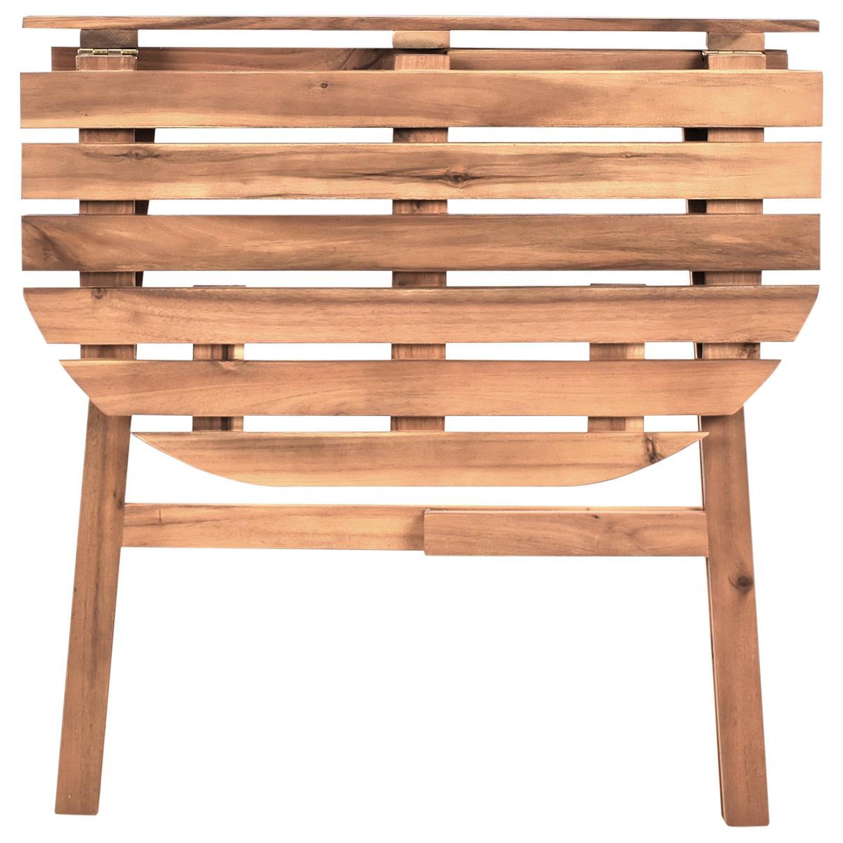 BISTROTISCH 44/70 cm Akazienholz Braun Osigo - Braun, Holz (44/70/72cm) - Beliani