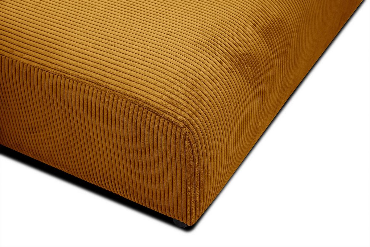 ECKSOFA TAUER 5-Sitzer, honig - Schwarz/Honig, Holzwerkstoff/Kunststoff (174/292cm) - Wozimo
