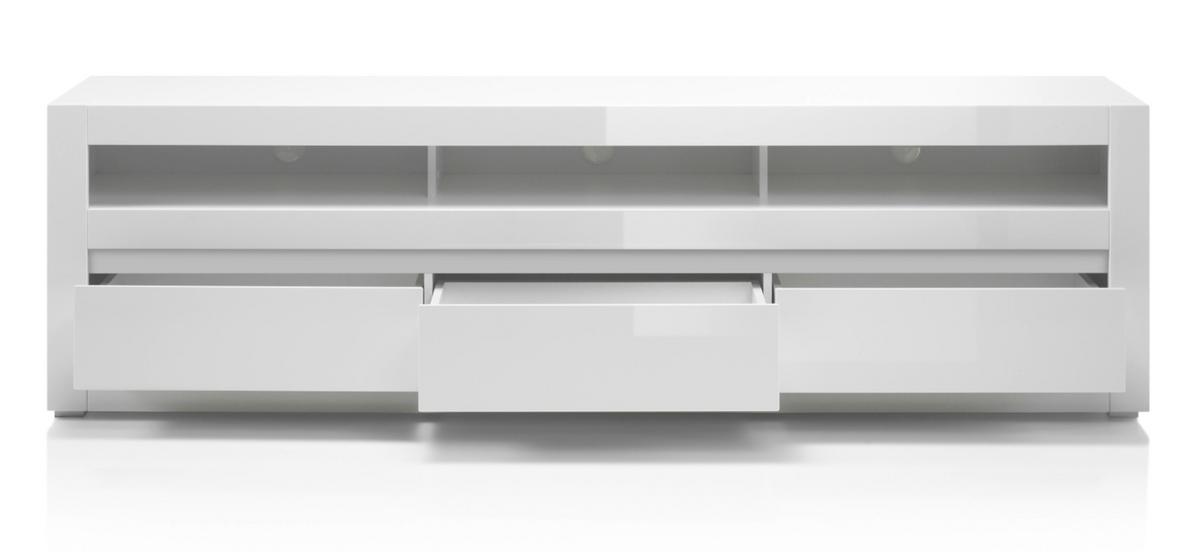 TV-LOWBOARD Hochglanz weiß, Flat-TV Unterschrank 217 cm mit Soft-Close-Funktion - Weiß Hochglanz/Weiß, Holzwerkstoff/Kunststoff (217/63/42cm) - Furn.Design