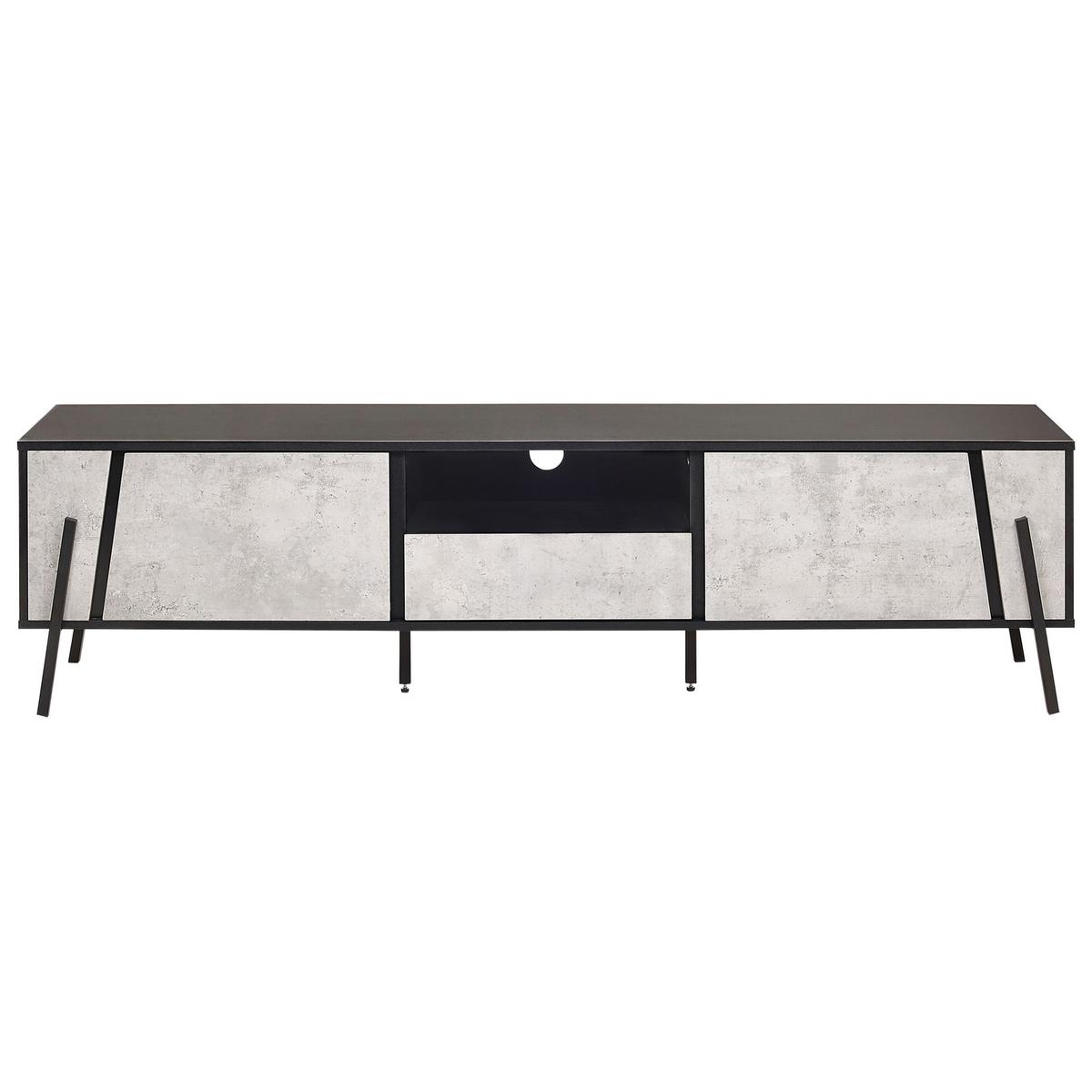TV-MÖBEL Grau, Schwarz BLACKPOOL 40/177/46 cm - Grau, Holzwerkstoff (177/46/40cm) - Beliani