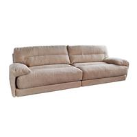 SOFA CINE Braun Cord - Schwarz/Braun, Kunststoff/Textil (284/84/106cm) - KAWOLA