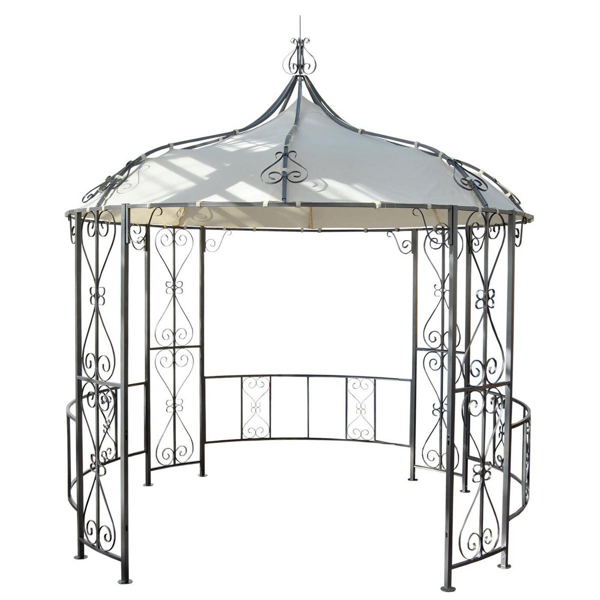 PERGOLA CABRERA Cremeweiß - Weiß, Metall (296/330/293cm) - MCW
