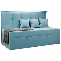 BOXBETT BANCO 90/200 Blau Velvet - H3 - Blau, Holz/Textil (90/200cm) - MKS