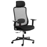 BÜROSTUHL Schwarz Nemoar - Rot/Schwarz, Kunststoff/Textil (70/118/70cm) - Beliani
