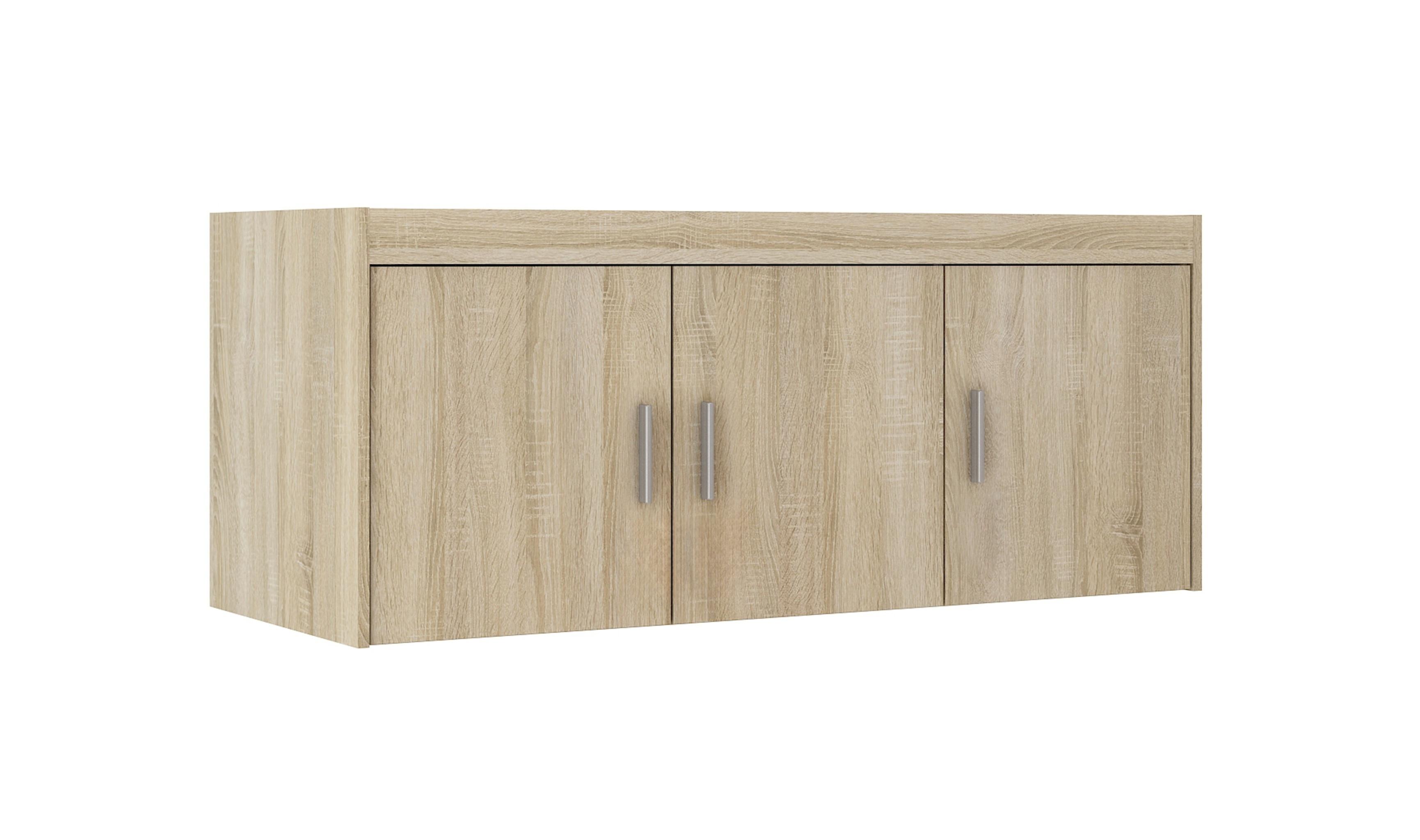 AUFSATZSCHRANK Storicos Sonoma Eiche 133/55,5/53 cm - 3T Modern - Sonoma Eiche, Holzwerkstoff/Kunststoff (133/55/53cm) - AX Living