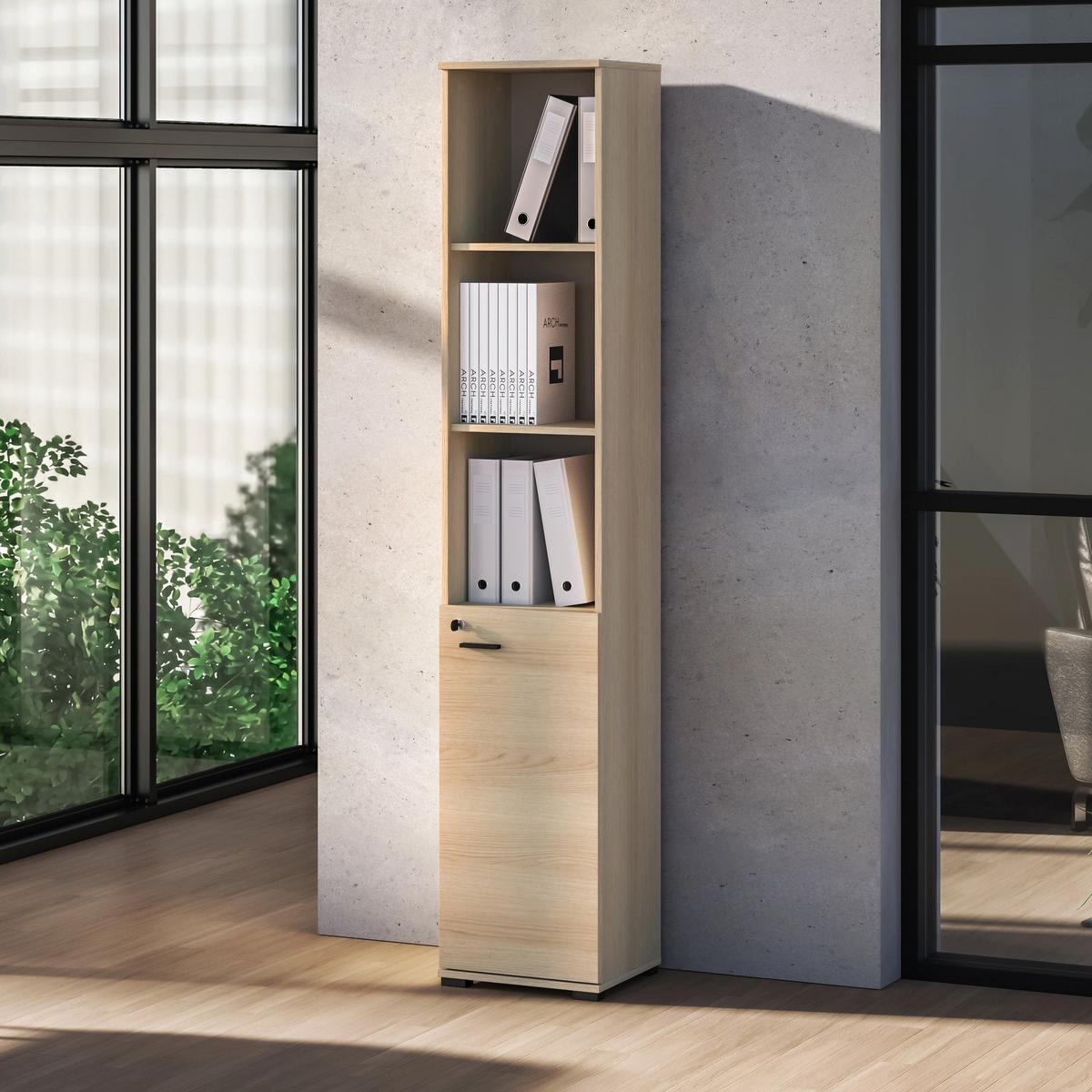 STANDREGAL Odelis 39 cm - Beige/Schwarz, Holzwerkstoff/Kunststoff (39/203/33.7cm) - Selsey