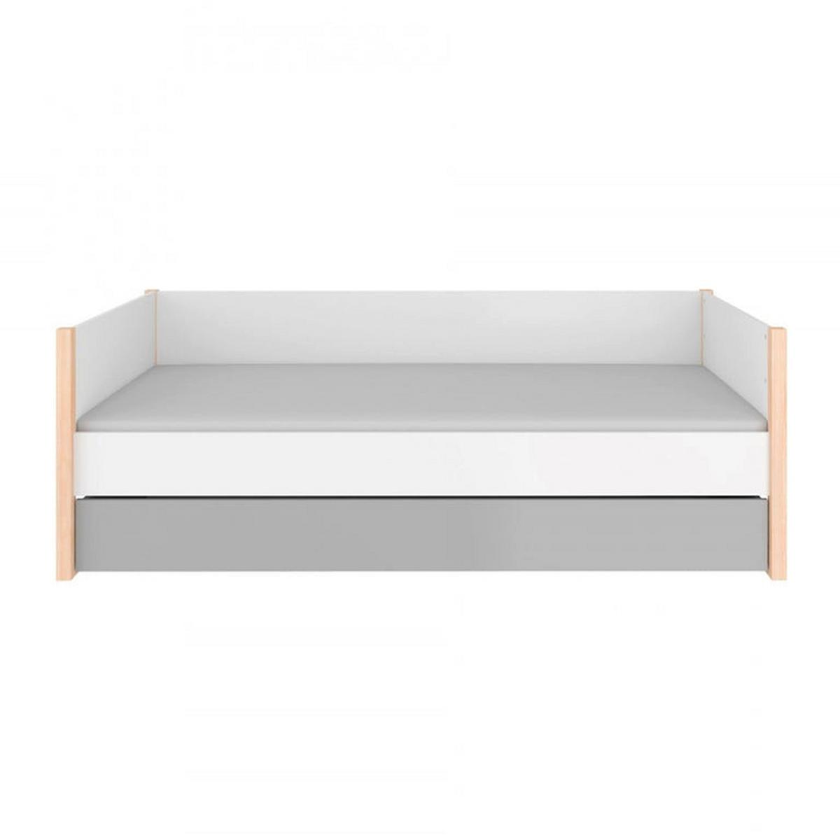 BETT 90/200 Grau - Grau, Holzwerkstoff (90/200cm) - Petits-meubles
