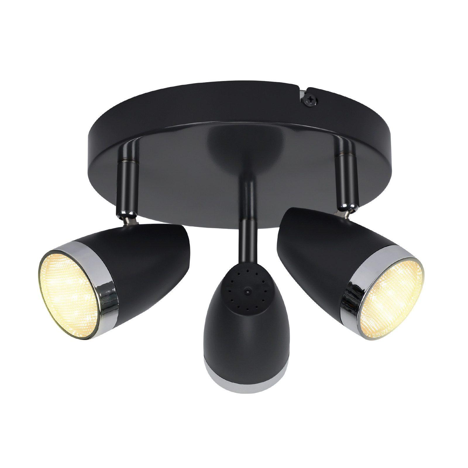 LED-DECKENSTRAHLER Leavens 3-flammig 60/15.5/19cm - Dunkelgrau, Metall (60/15.5/19cm) - Nettlife
