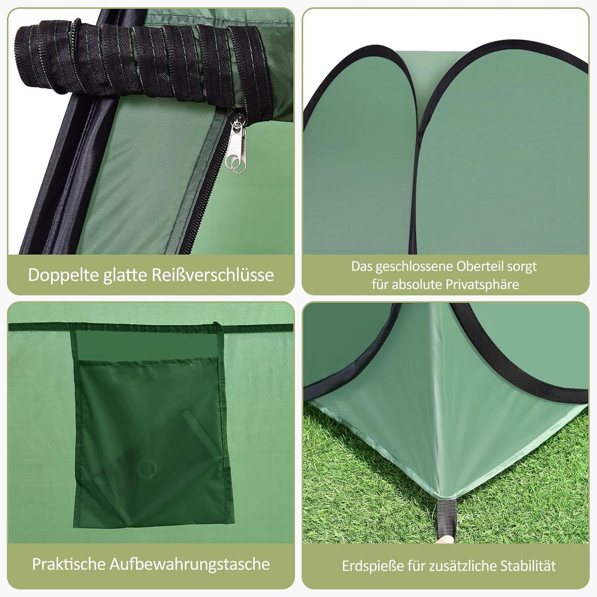 UMKLEIDEZELT ‎Grün - Grün, Textil (120/190/120cm) - COSTWAY