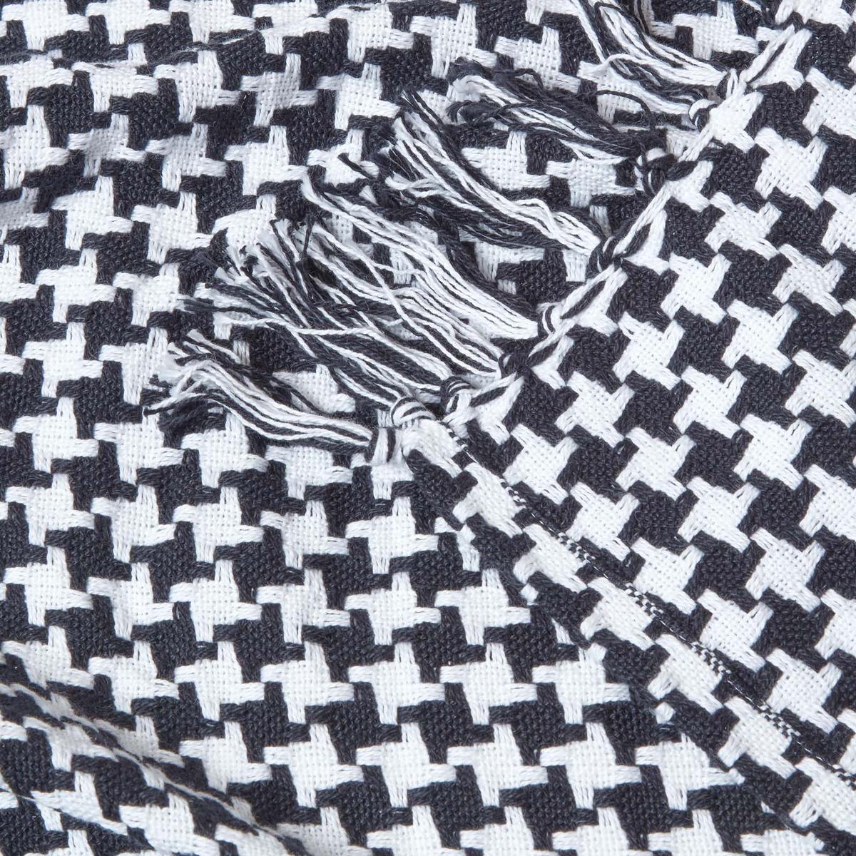 WOHNDECKE 150/200 cm, Hahnentritt-Muster - Schwarz, Textil (150/200cm) - Homescapes