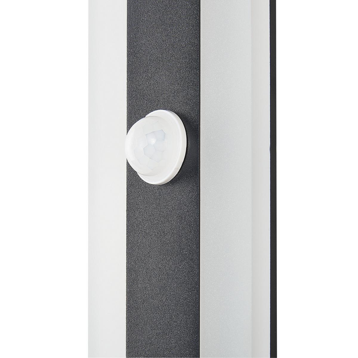 AUSSENWANDLEUCHTE Savane 4/9/30 cm - Schwarz, Metall (9/30/4cm) - Beliani