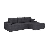 SOFA Coredo dunkelgrau Cord - Dunkelgrau, Textil (250/155cm) - Juskys