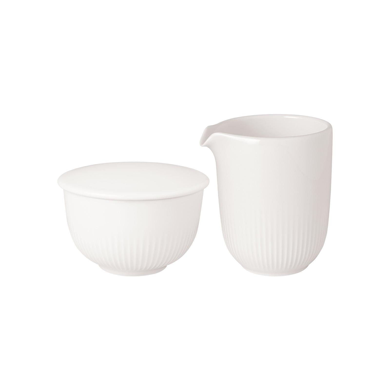 MILCH- UND ZUCKER-SET Afina weiß - Weiß, Keramik (1/2cm) - Villeroy & Boch
