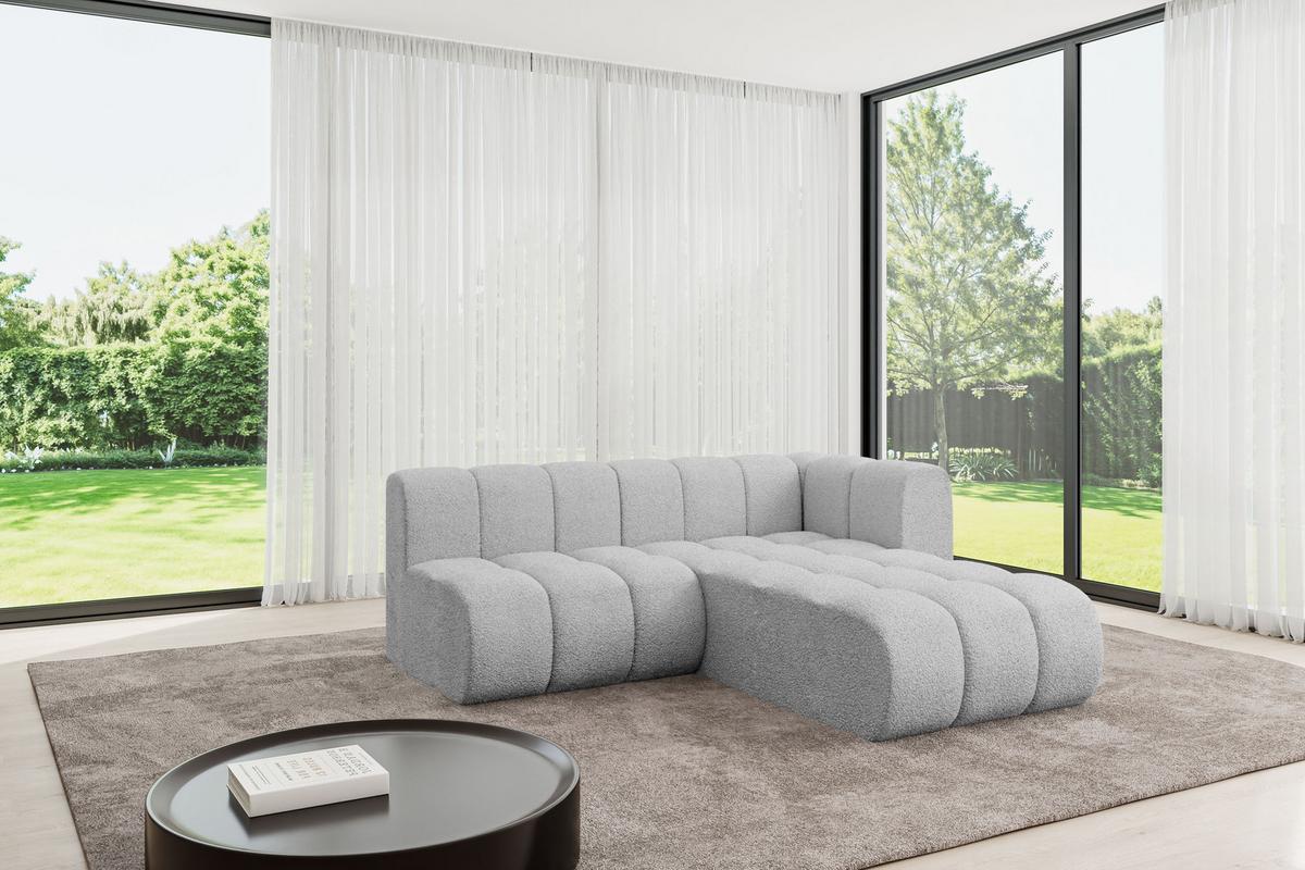 ECKSOFA modulares Sofa Darnel-L1 - 205x177x70 cm Hellgrau - Hellgrau, Holzwerkstoff/Textil (205/177cm) - ALTDECOR