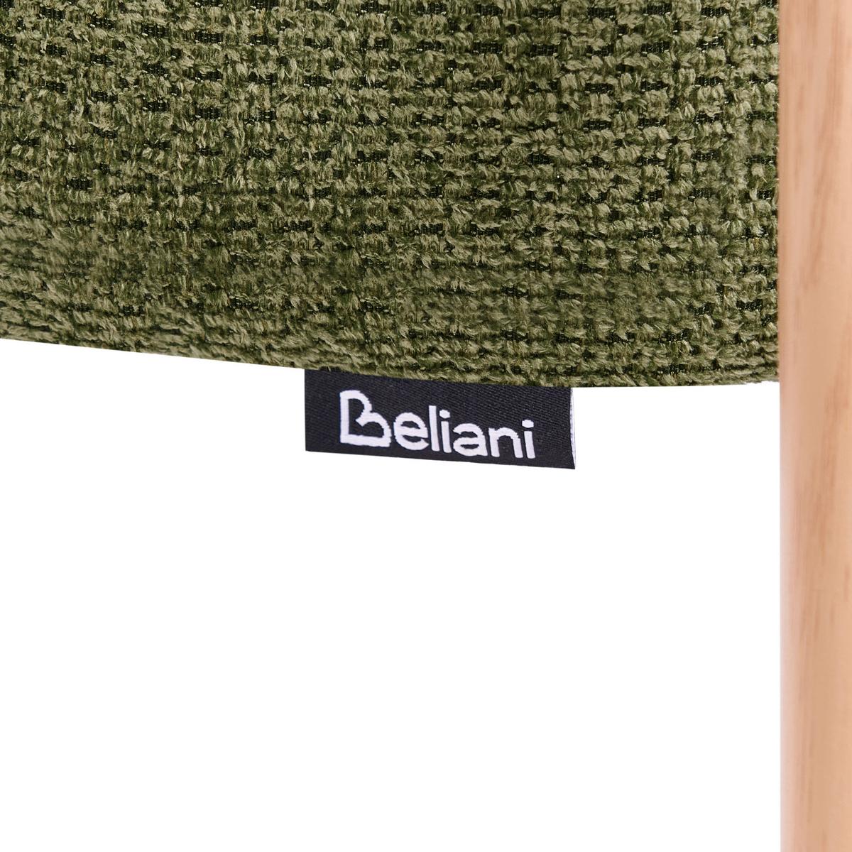 ESSZIMMERSTUHL 2er Set Stoff Grün Zane - Braun/Grün, Textil/Metall (58/84/58cm) - Beliani
