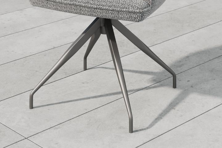 Gartenstuhl Drehkreuz Stuhlbeine Anthrazit Eisen und Aluminium Sitzfäche 360° drehbar