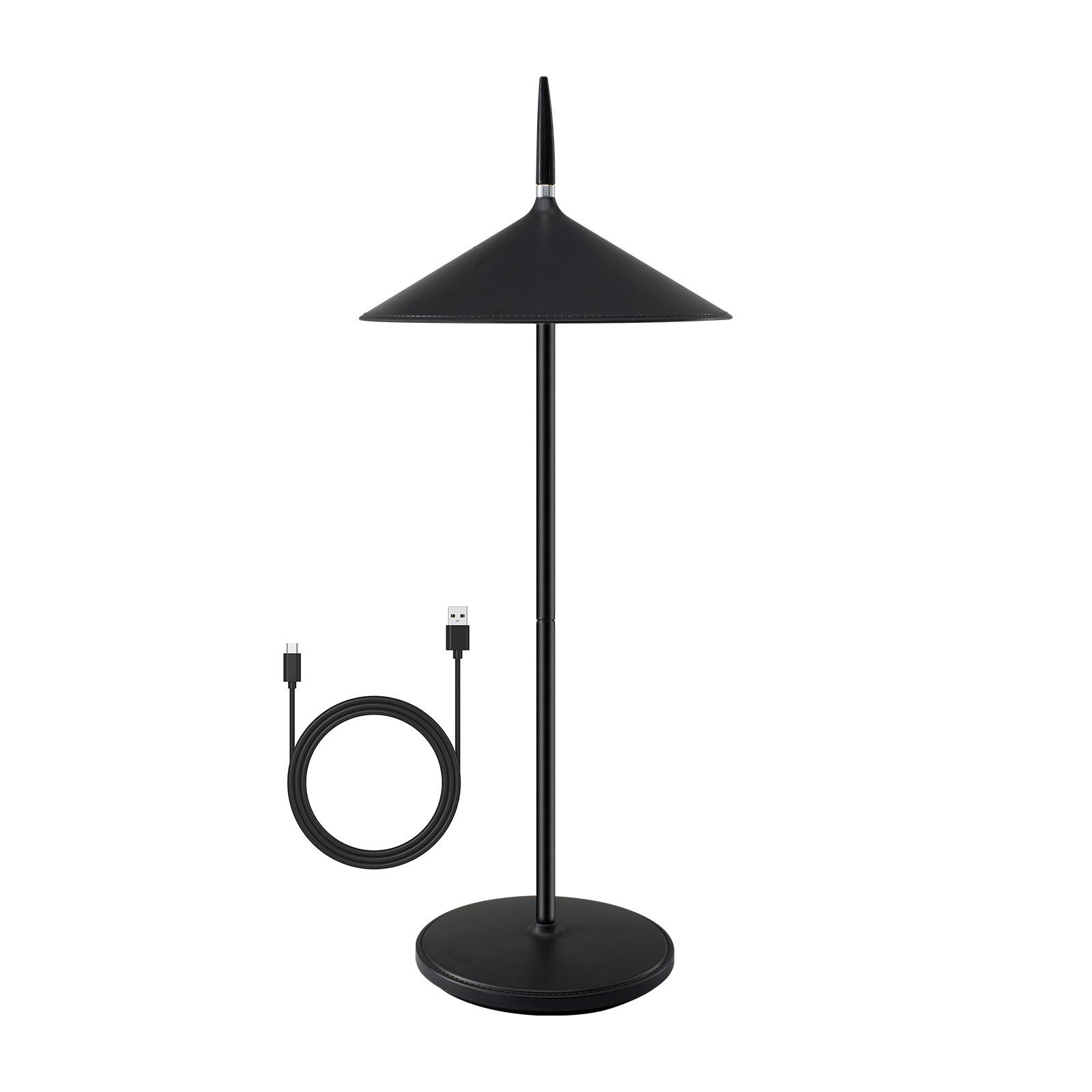 TISCHLEUCHTE Glanzhold 15.4/11.5/37.6 cm - Schwarz, Metall (15.4/11.5/37.6cm) - ZMH
