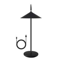 TISCHLEUCHTE Glanzhold 15.4/11.5/37.6 cm - Schwarz, Metall (15.4/11.5/37.6cm) - ZMH