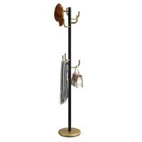 KLEIDERSTÄNDER MILA schwarz/gold - Goldfarben/Schwarz, Metall (30/174/30cm) - IDIMEX