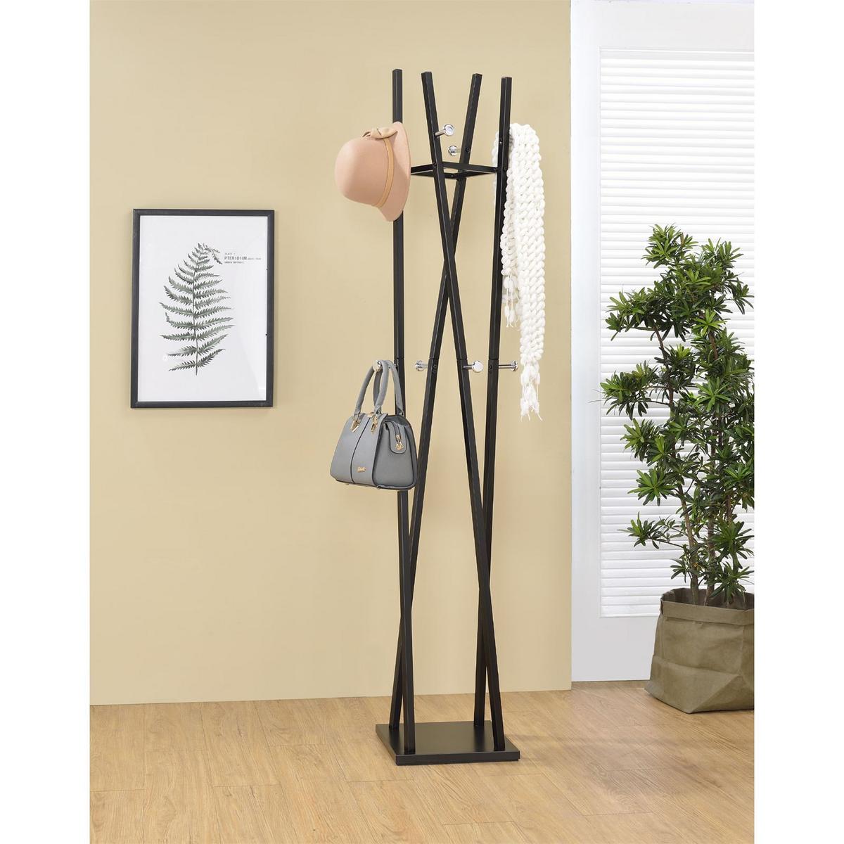 KLEIDERSTÄNDER VITUS schwarz - Schwarz, Metall (30/181/30cm) - IDIMEX