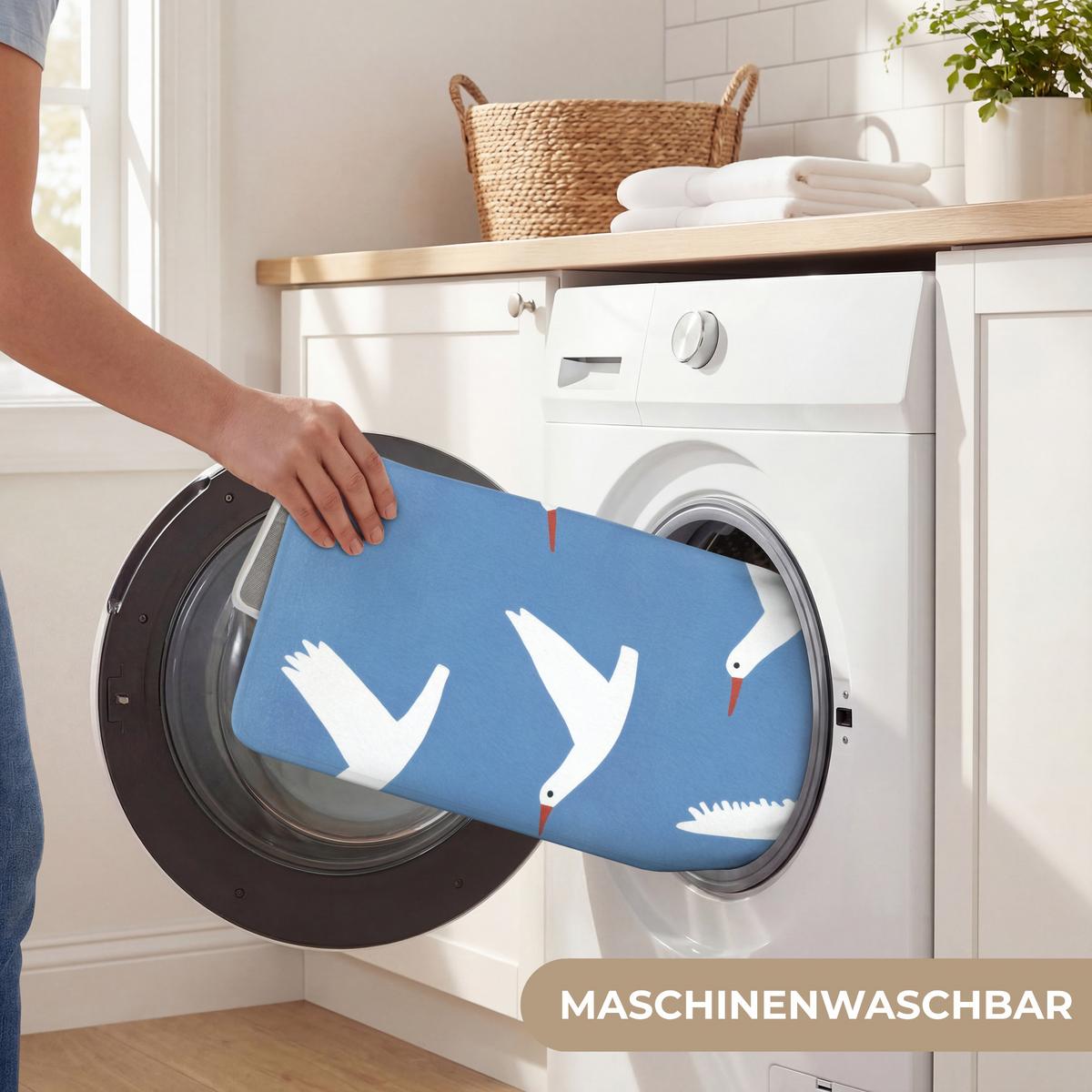 WC-VORLEGER Vögel - Weiß - Muster WC Teppich 40x60 cm - Blau, Textil (40/1cm) - OnlyWow