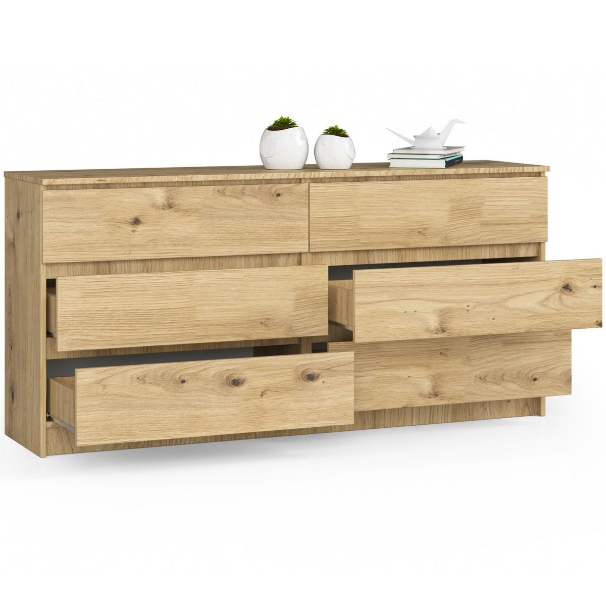 KOMMODE Eiche Artisan 77/160/40 - Eiche Artisan, Holzwerkstoff (160/77/40cm) - RAUMHIRSCH FURNITURE