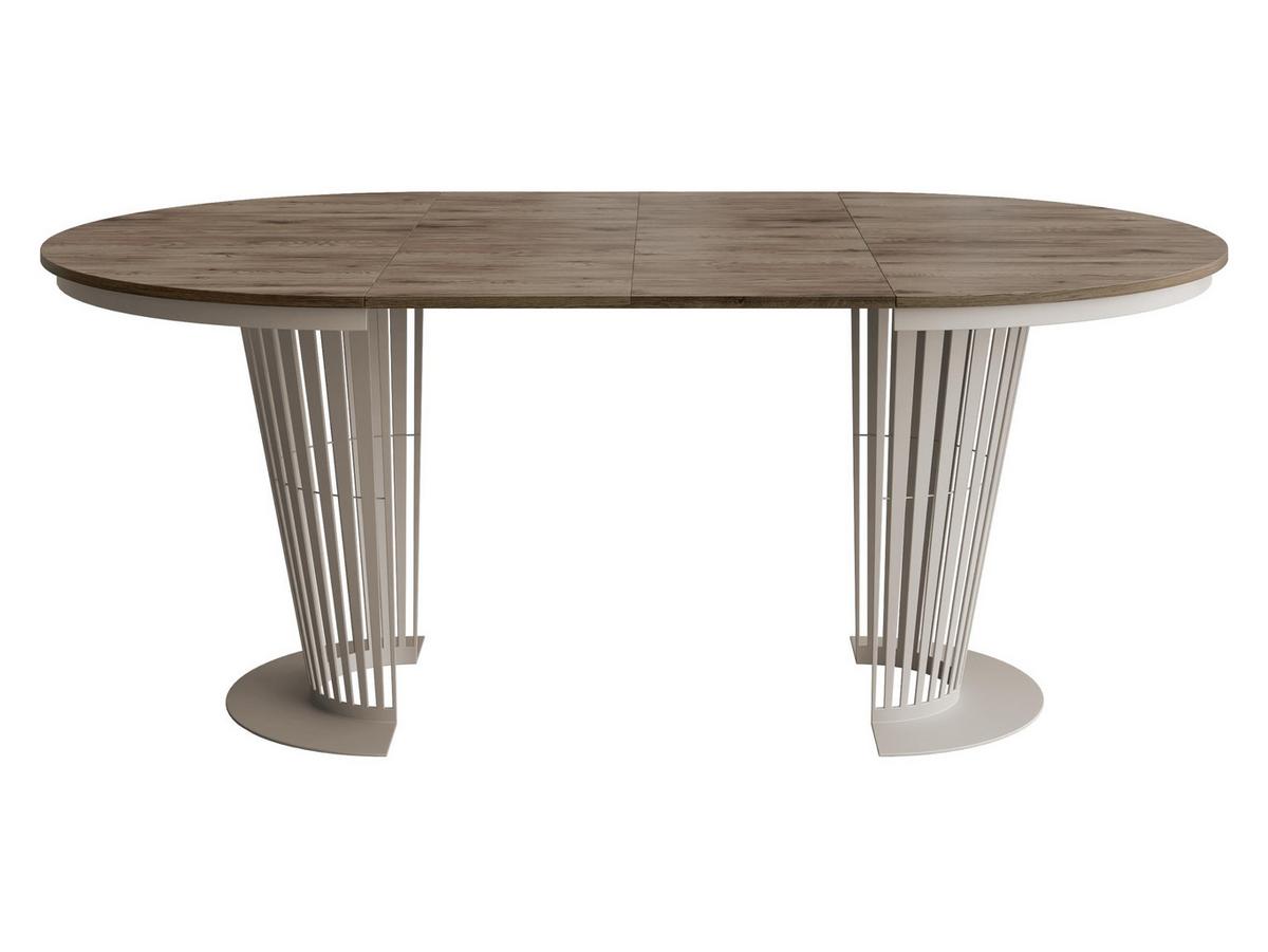 ESSTISCH Elantra Cashmere 100 - Kaschmir/Eichefarben, Holzwerkstoff/Metall (100/100/76cm) - MIRJAN24