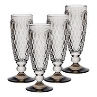 SEKTGLÄSER Boston Coloured Smoke 145 ml 4er Set - Grau, Glas (0.145L) - Villeroy & Boch
