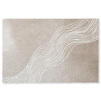 FUSSMATTE Wellenlinien - Fließend - Sandfarben Fußabtreter 180x120 cm - Beige, Kunststoff (180/0.4cm) - MuchoWow