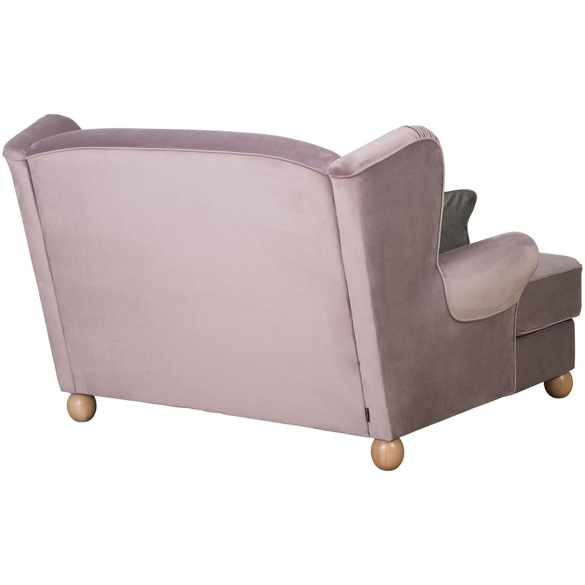 SESSEL XXL inkl. Kissen Katiga Samtvelours rosé - Rosa, Kunststoff (114/102/154cm) - 58aufmkessel