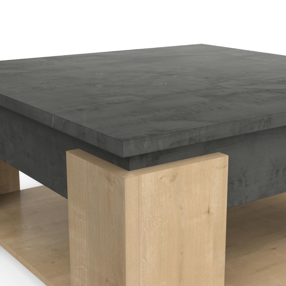 COUCHTISCH - austin 80/80/37,2 cm - Eschefarben, Holzwerkstoff (80.8/80/37.2cm) - Calicosy