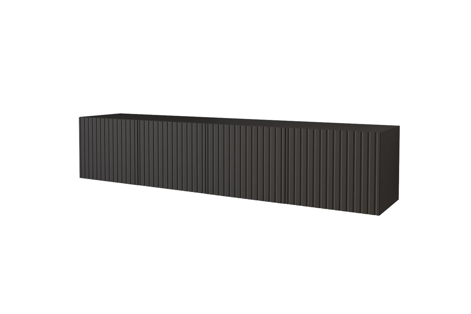 LOWBOARD KITO-W 2x100x40x40 cm - Schwarz - Schwarz, Holzwerkstoff (200/40/40cm) - ALTDECOR
