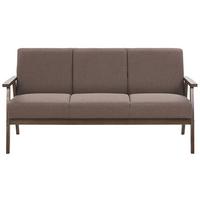 3-SITZER-SOFA Polsterbezug Braun Asnes - Braun, Textil (158/80/80cm) - Beliani