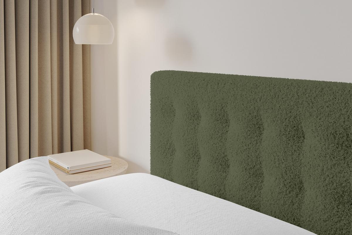 POLSTERBETT mit Bettkasten und Lattenrost, Boxbett ohne Matratze - PARI 140x200 Grün - Grün, Holzwerkstoff/Textil (140/200cm) - ALTDECOR