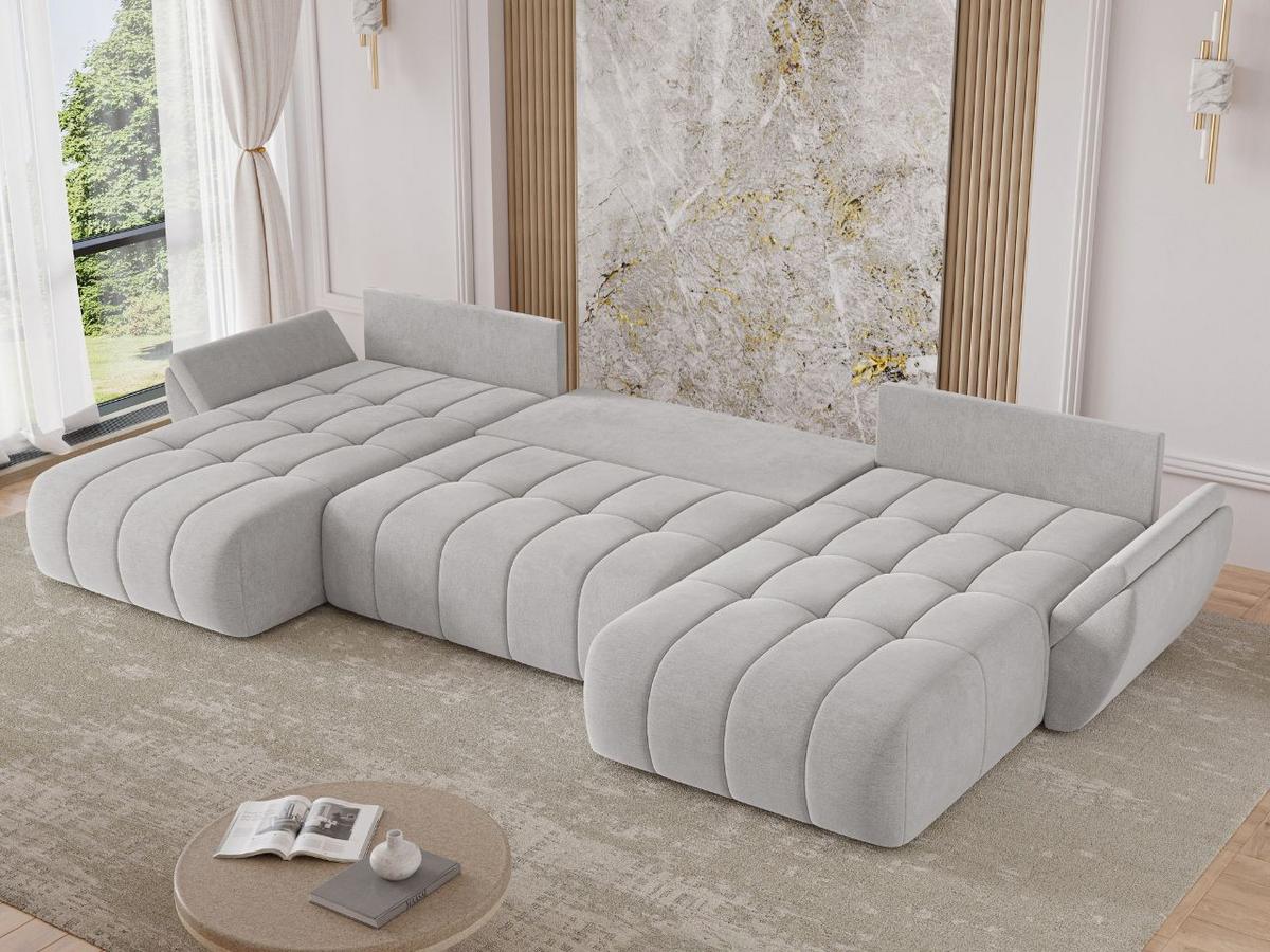 ECKSOFA Decor U Grau - Grau, Holz/Textil (381/192cm) - Graingold