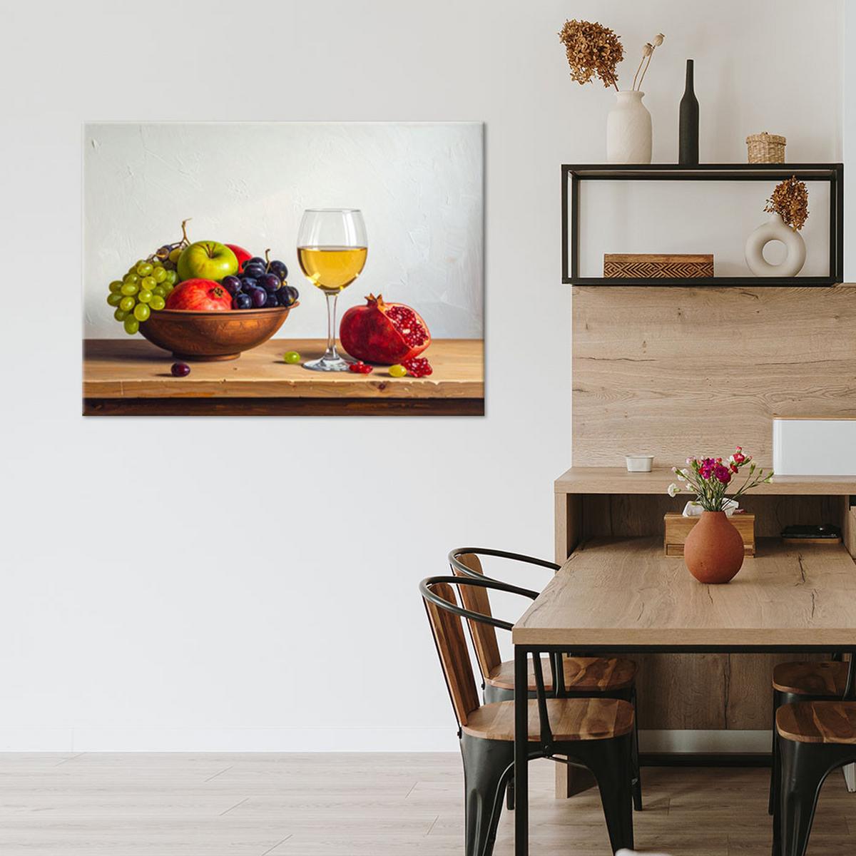 LEINWANDBILD Essen & Trinken 45x30cm - Multicolor, Textil (45/30cm) - Feeby