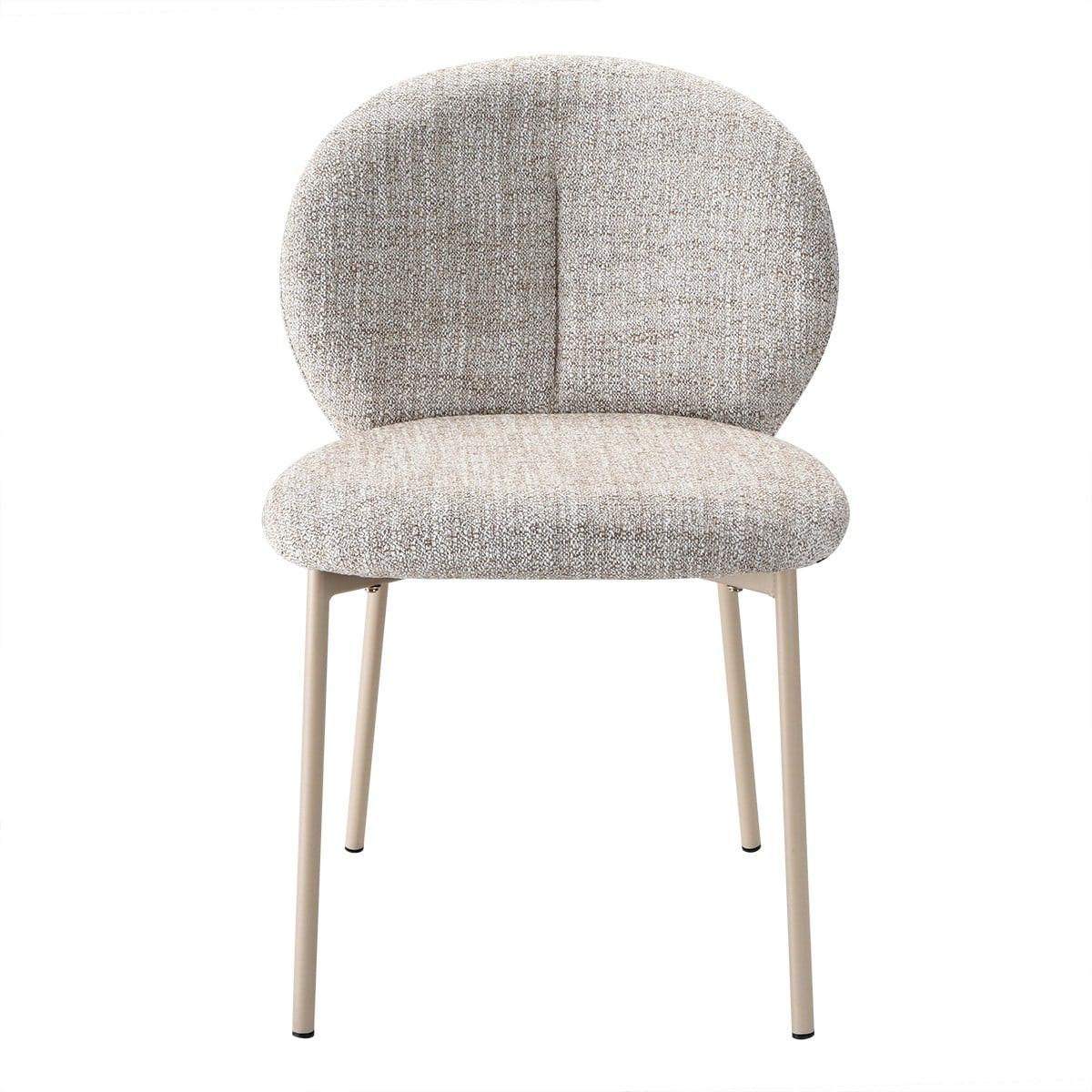 STÜHLE 2er-Set, gepolstert, aus meliertem stoff beige 48/80/60 cm - Beige, Textil (48/80/60cm) - Calicosy