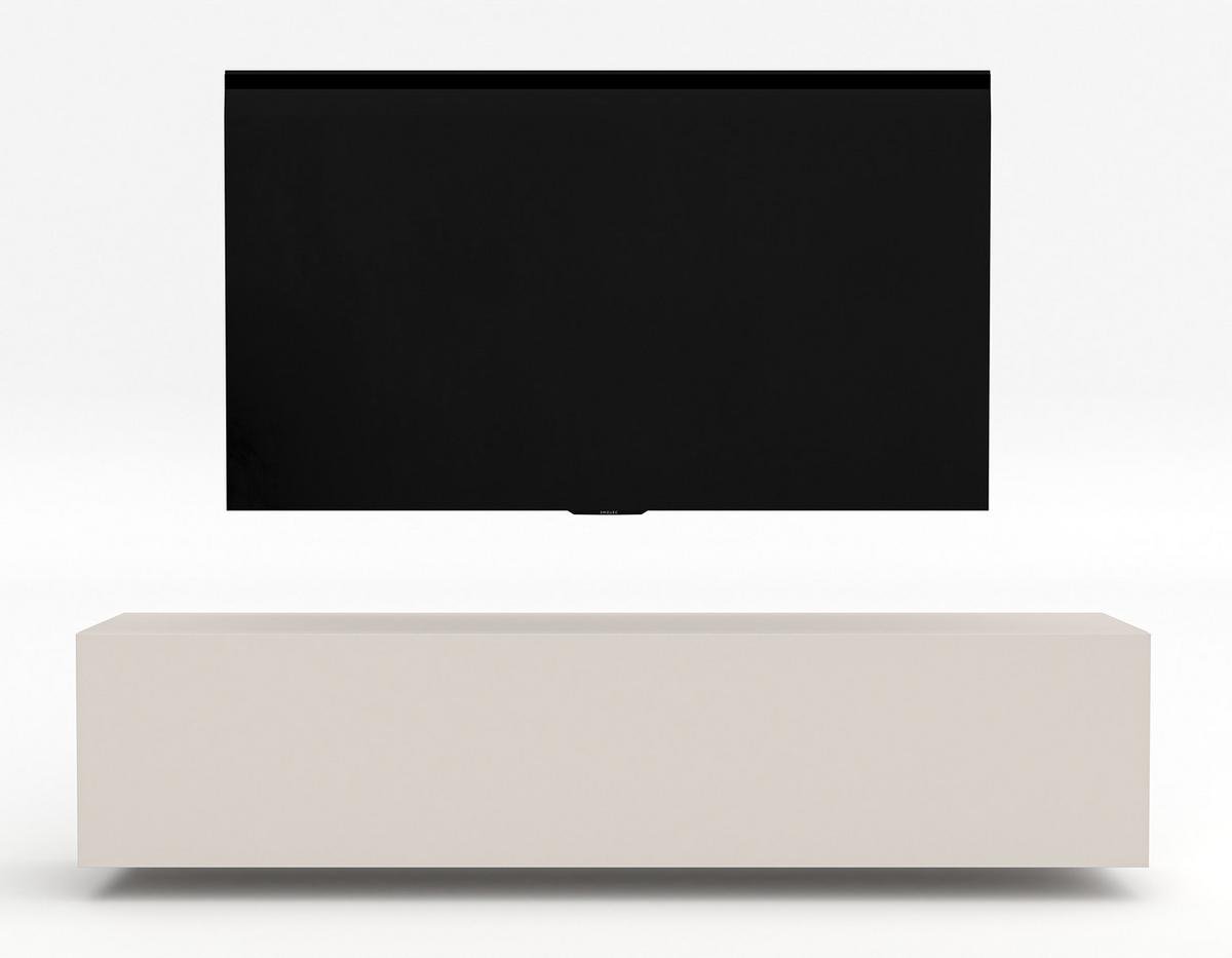 LOWBOARD ZIVOLLI 160 Beige 160/34/32 cm – TV-Schrank für Wandmontage - Beige, Holzwerkstoff/Kunststoff (160/34/32cm) - AX Living