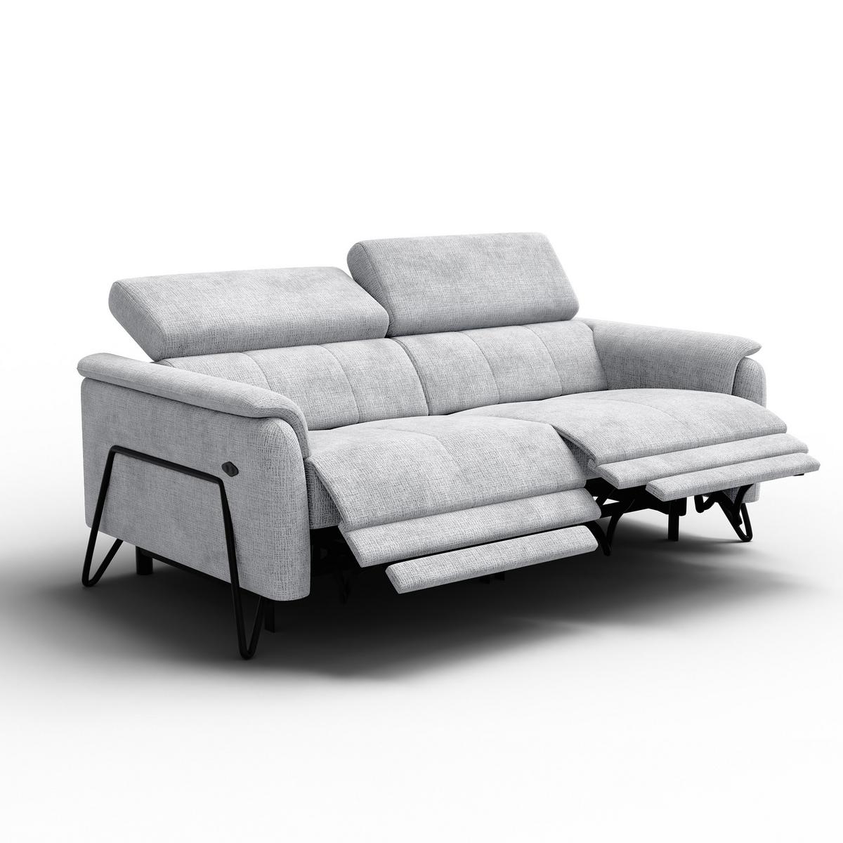 RELAXSOFA RODEN 3-Sitzer, hellgrau - Hellgrau, Holz/Textil (194/82/103cm) - Wozimo