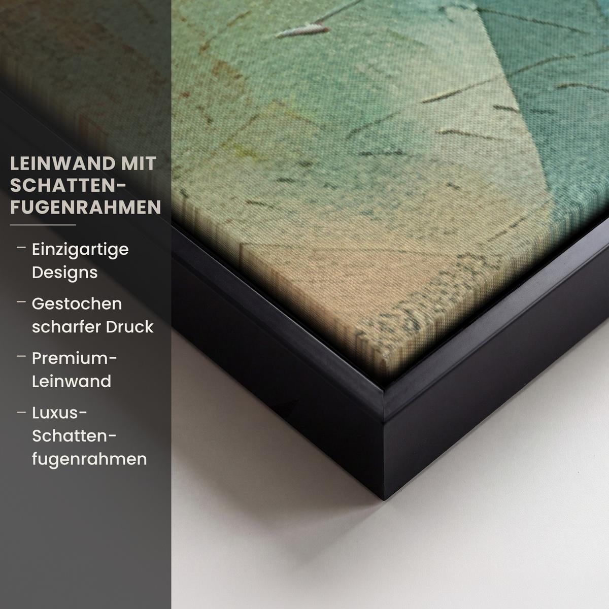 LEINWAND Bilder mit Rahmen - Kunst - Abstrakt - Modern - 60x90 - Gelb, Textil (60/90cm) - MuchoWow